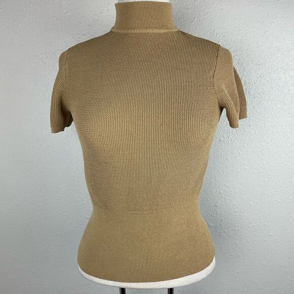 Liz Claiborne Short Sleeve Mock Neck Sweater Top Size L EUC - Picture 1 of 5